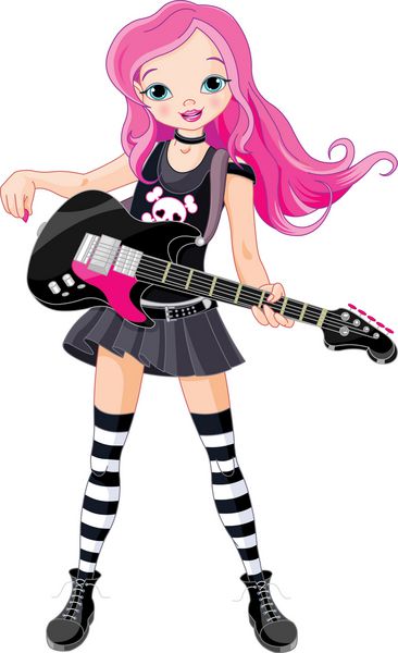 دختر گیتار نوازنده گیتار