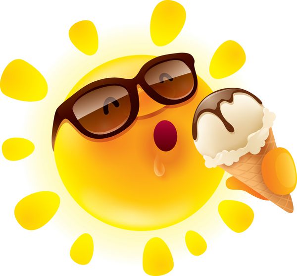 خورشید تابستانی بستنی را نگه می دارد