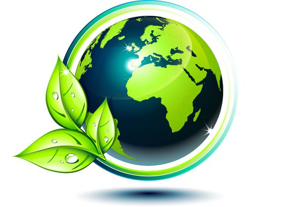 زمین سبز مفهوم سازگار با محیط زیست
