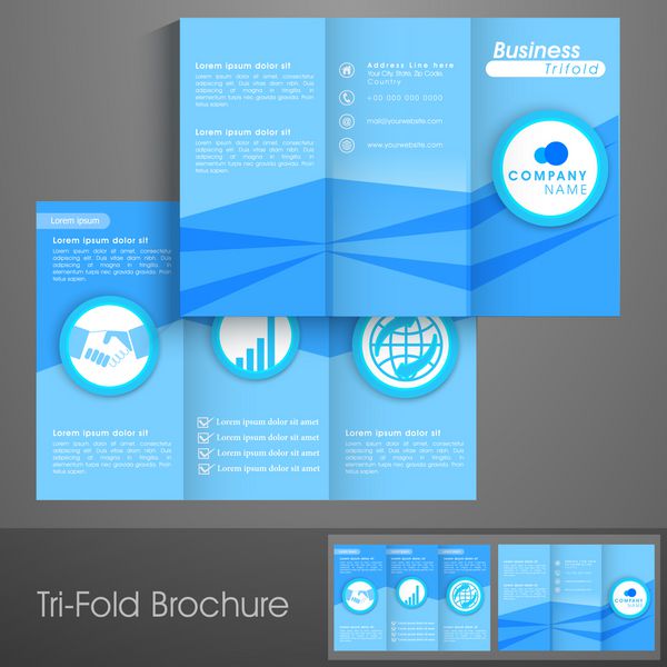 قالب بروشور یا بروشور Tri-Fold برای تجارت