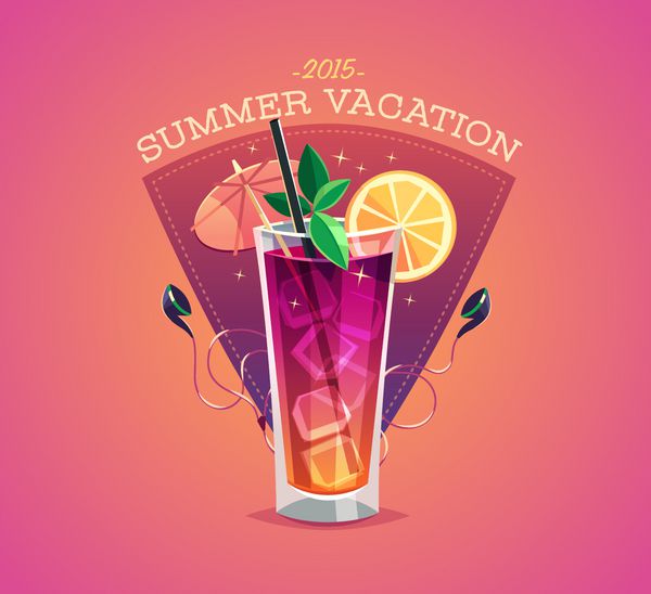 کارت تابستانی پوستر قالب تصویر برداری