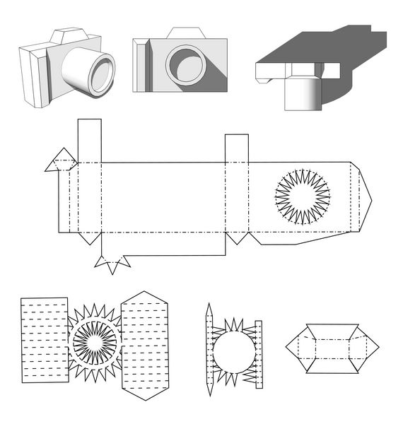 کاغذ دوربین دوربین قلمه های کاغذی برای طراحی یا سرگرمی خود