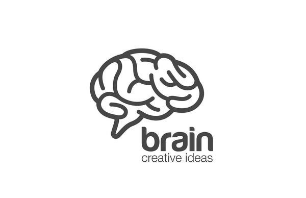 الگوی وکتور طراحی لوگو مغز ایده ایجاد کنید طوفان مغزی