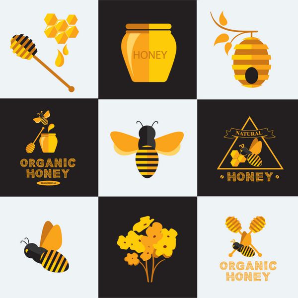 نمادها و برچسب های عسل را تنظیم کنید