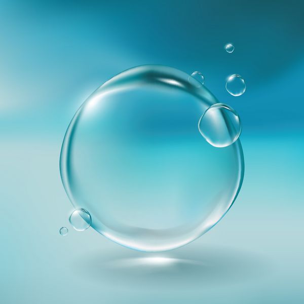 حباب های آب
