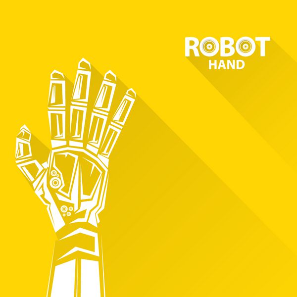 نماد بازوی روباتیک دست ربات