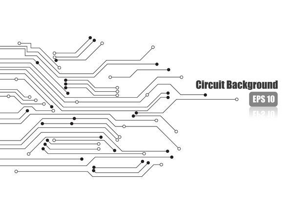 وکتور مدار الکترونیکی با زمینه سفید