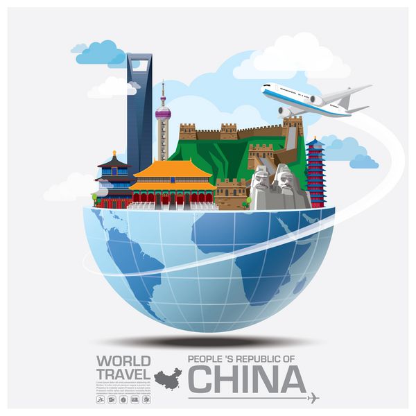 سفرهای جهانی و سفرهای جهانی اینفوگرافیک چین