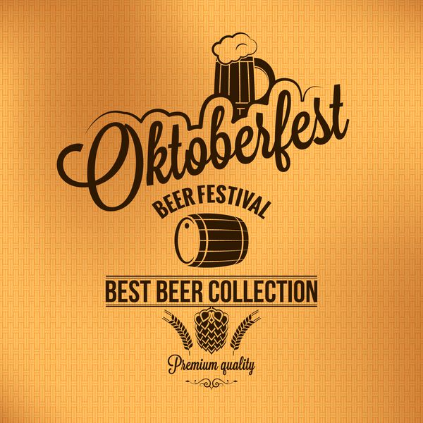 پس زمینه وکتور پوستر پرنعمت oktoberfest