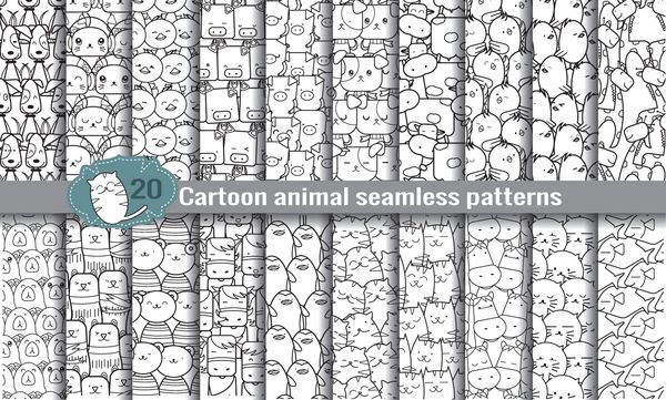 کارتون الگوهای یکپارچه حیوانات سوییچ های الگویی برای