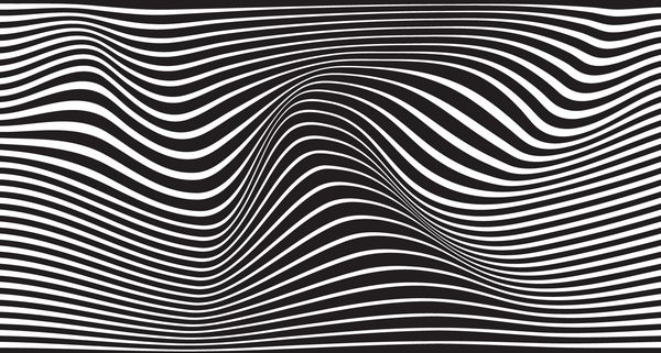 طراحی نوری نوار موج سیاه و سفید