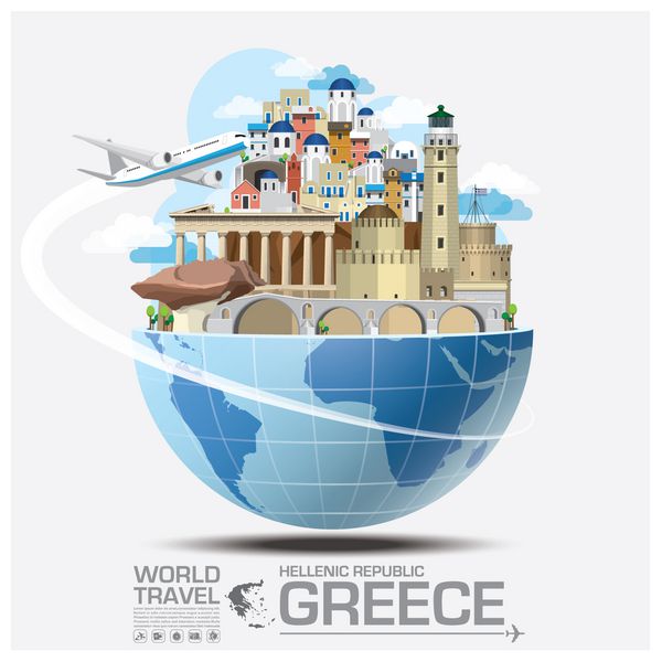 یونان نقطه عطف سفر جهانی و سفر Infographic