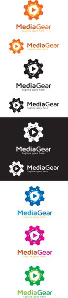 طراحی وکتور قالب لوگو Media Gear