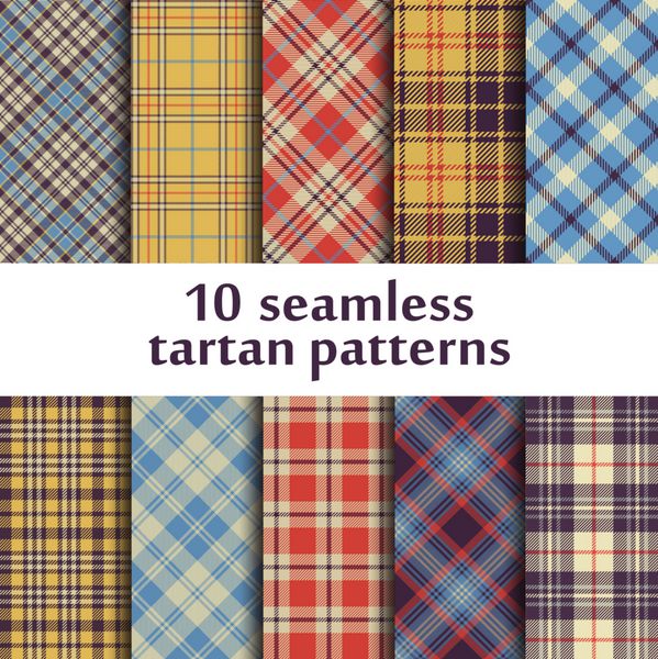 10 الگوی تارتان بدون درز
