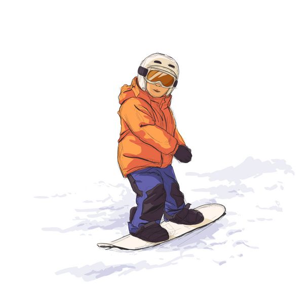 بچه بر روی اسنوبرد