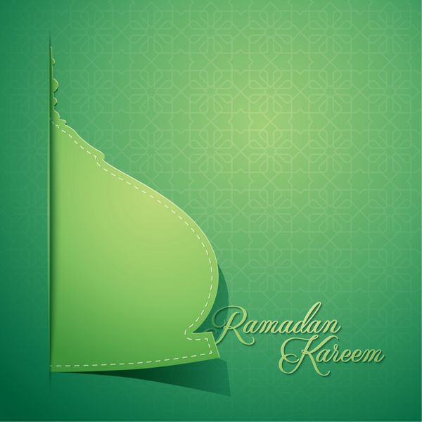 سبک کاغذ گنبدی مساجد برای تبریک پس زمینه رمضان کریم