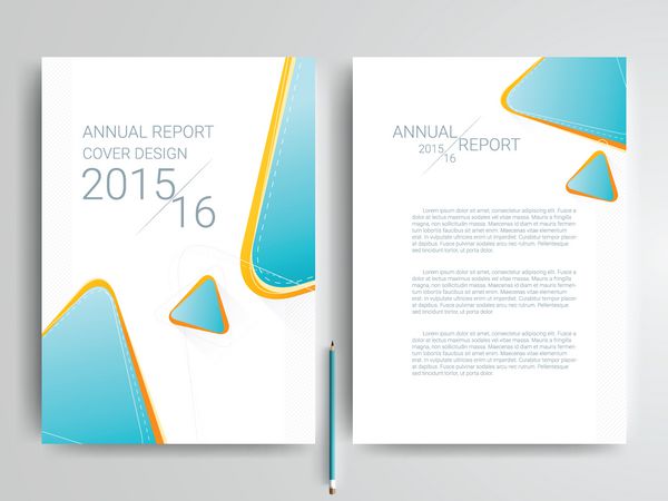 بروشور وکتور بروشور مدرن وکتور گزارش سالانه الگوهای طراحی لوازم التحریر با زمینه سفید در اندازه a4
