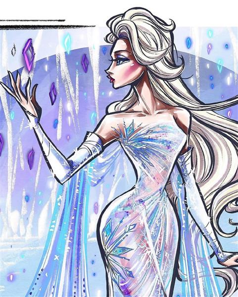 پوستر هنری از السا پرنسس آرندل در یخزده