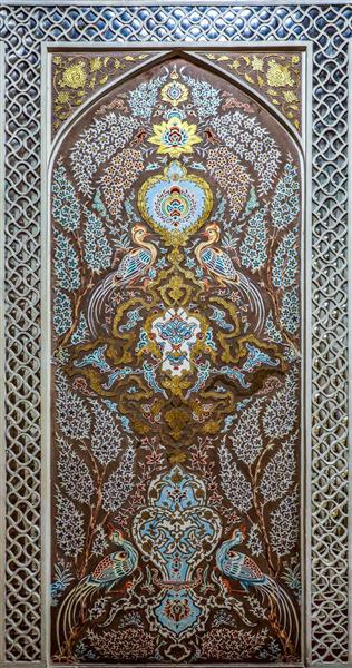 قاب زیبا هنر طراحی دیوار و نقوش زیبای اسلیمی و ایرانی در معماری قدیم و باستانی