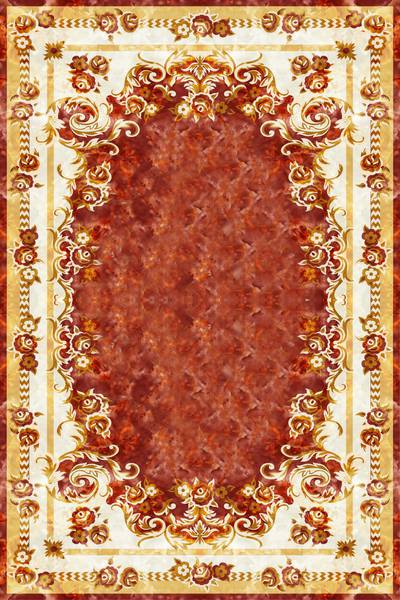 طرح فرش کفپوش سه بعدی فرش ایرانی لاکچری قرمز