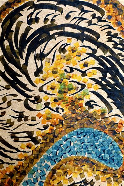 عشق و شباب و رندی تابلو نقاشیخط اثر استاد مجید امامی