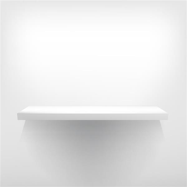 تصویر دقیق قفسه سفید با نور از بالا فایل وکتور