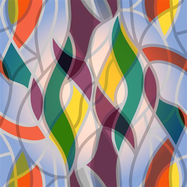 الگوی یکپارچه انتزاعی رنگارنگ