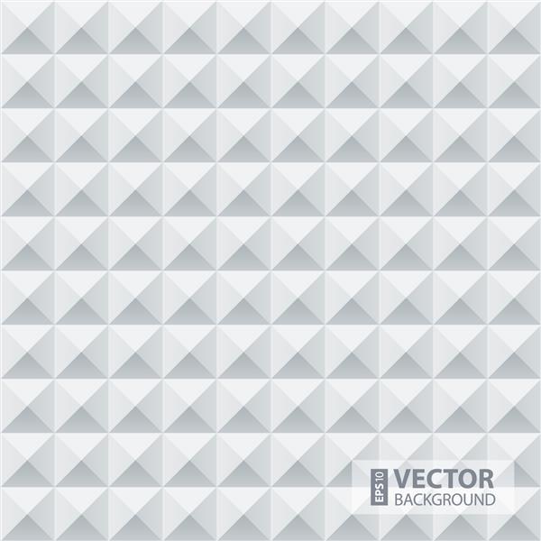 مربع هندسی سفید و خاکستری الگوی بدون درز تصویر وکتور