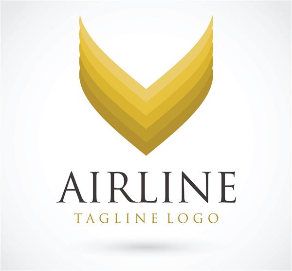 آرم هواپیمایی طراحی عناصر وکتور بال طلا شکل نماد نماد کسب و کار الگوی تجسم انتزاعی شرکت