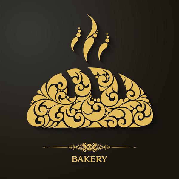 نان تازه تزئین شده تزئینی عنصر طراحی نانوایی زیبا الگوی وکتور آرم نماد بسته بندی برچسب بنر پوستر نشان تجاری هویت مارک تجاری