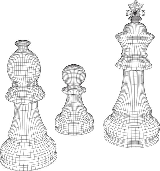 شطرنج در وکتور رئوس مطالب شطرنج مهره های شطرنج برای مدرسه شطرنج یا باشگاه شطرنج