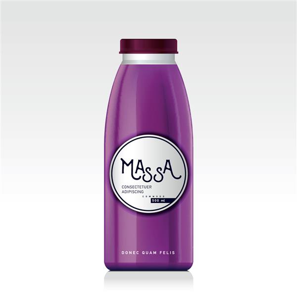 پلاستیک طبیعی بطری شیشه ای آب مربا شیر آب قند چای بسته بندی مسخره با برچسب طراحی یا نشان