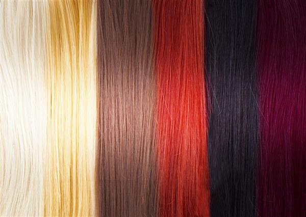 پالت رنگ مو پالت رنگ شده رنگ های مختلف مو رنگ های مختلف مو تنظیم پس زمینه