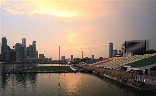 استادیومی که در سنگاپور روی آب شناور است