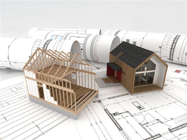 طراحی و ساخت خانه چوبی نقشه ها و طراحی فنی معماران