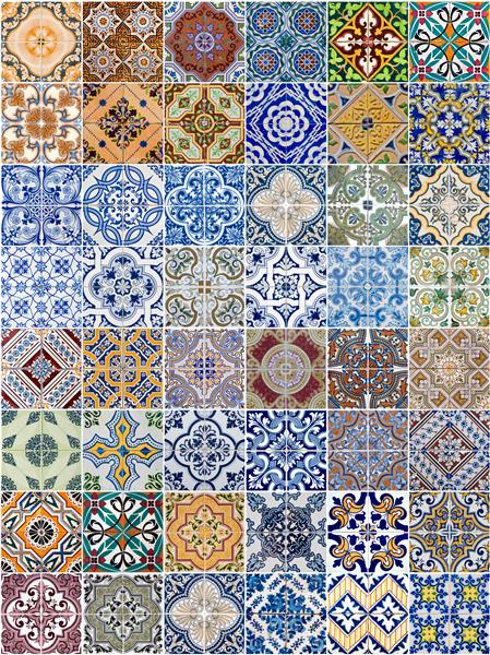 مجموعه ای از 48 الگو کاشی و سرامیک از پرتغال