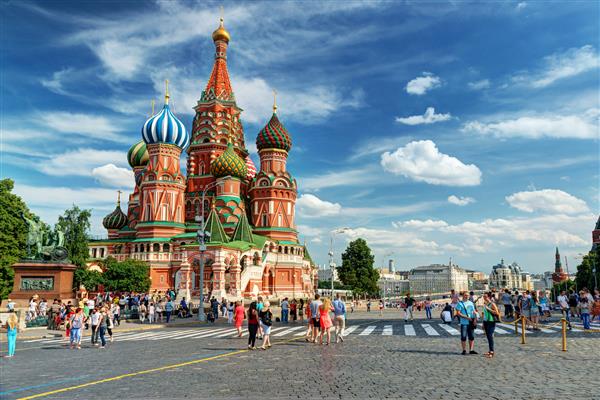 مسکو کلیسای جامع سنت باسیل در میدان سرخ روسیه