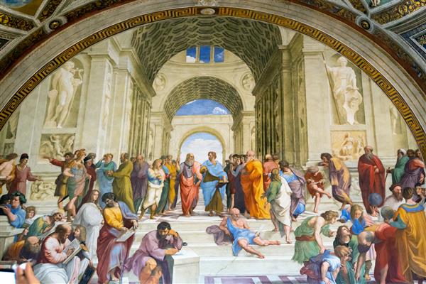رم مدرسه آتن نقاشی دیواری رنسانس توسط رافائل