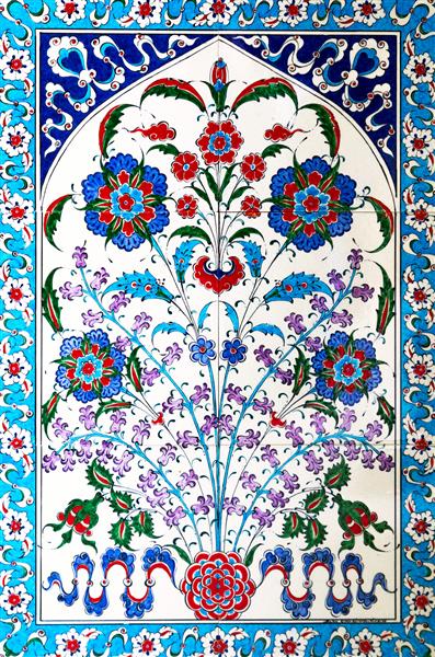 الگوهای کاشی و سرامیک از ترکیه تزیین شرقی گل