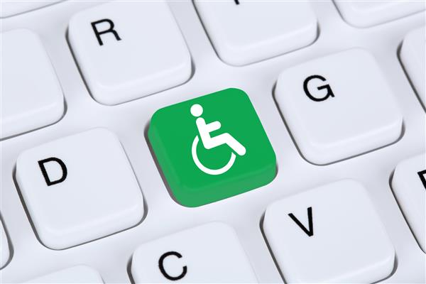 دسترسی به وب بصورت آنلاین در رایانه وب سایت اینترنتی برای معلولیت افراد معلول