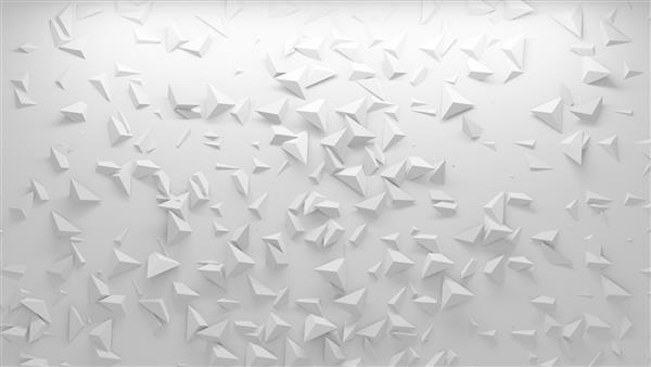 انتزاعی مثلث چند ضلعی سفید سه بعدی