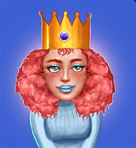 دختر ملکه نقاشی و تصویرسازی دیجیتال اثر سعید شیخ زین الدین
