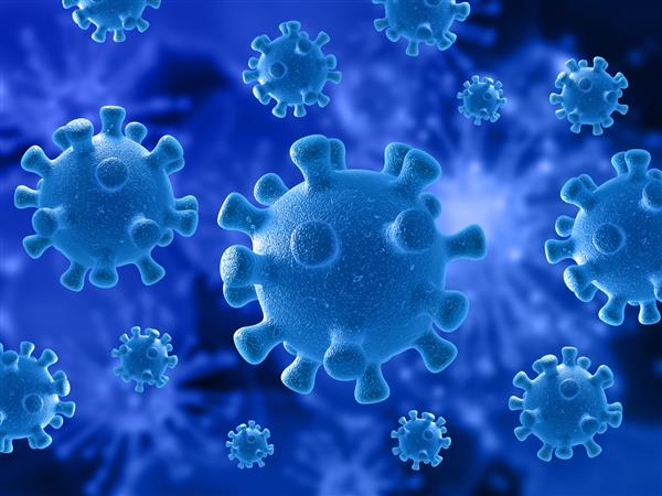 سابقه پزشکی با سلول های ویروسی که کروناویروس را به تصویر می کشند