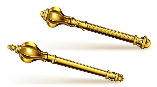 عصای طلایی برای پادشاه یا ملکه عصای سلطنتی برای پادشاه
