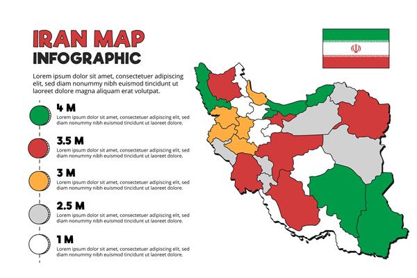 اینفوگرافیک نقشه ایران