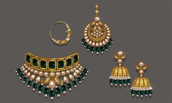 ست جواهرات عروس هندی