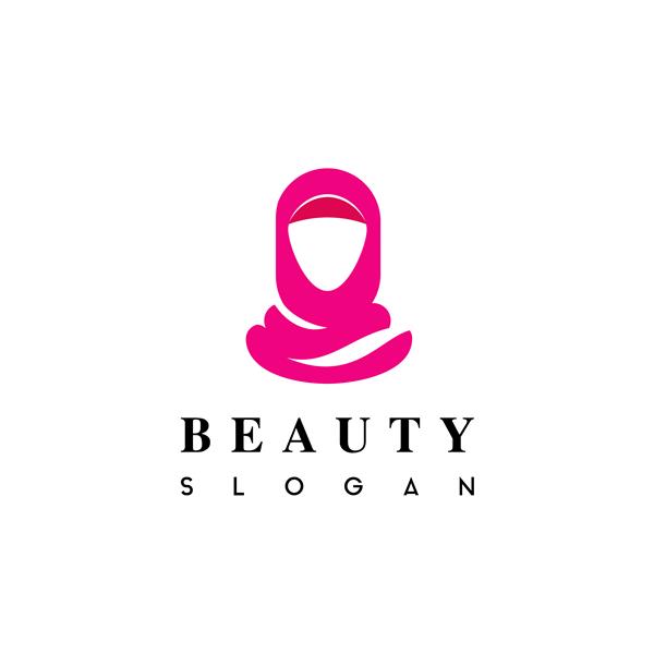 وکتور لوگوی مد مسلمان در حجاب زیبایی