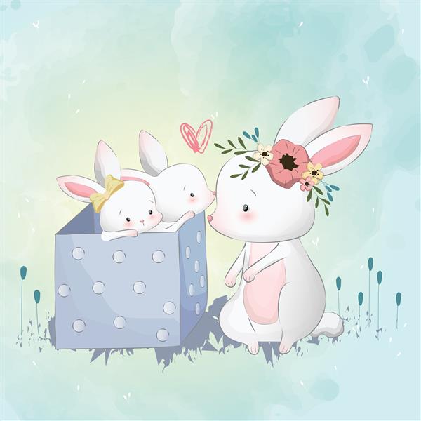 خرگوش مامان و بچه ها