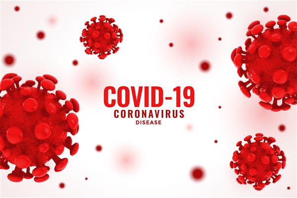 مفهوم پس زمینه سلول های قرمز ویروس کرونا ویروس Covid19 گسترش یافته است