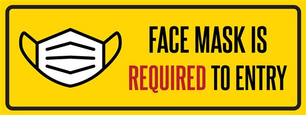 بدون ماسک صورت بدون علامت ورود علامت هشدار اطلاعات در مورد اقدامات قرنطینه در اماکن عمومی محدودیت و احتیاط کووید -19